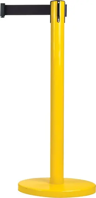 Barrière de 12' sur pied avec un fini jaune