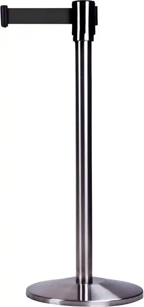 Barrière en acier inoxydable sur pied pour le contrôle des foules