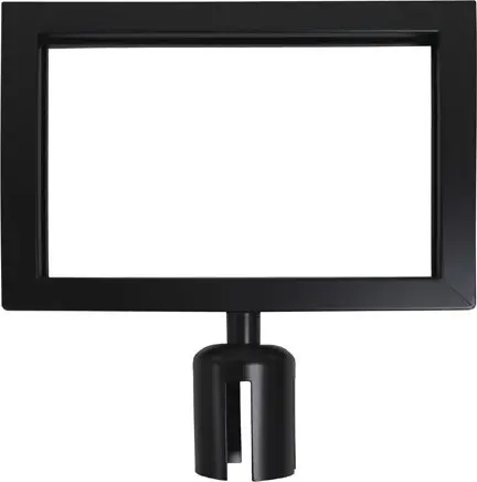 Cadre d'enseigne horizontal pour poteau de barrière