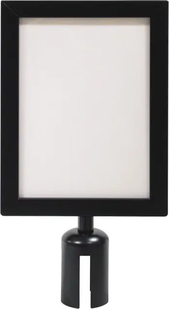 Cadre d'enseigne vertical pour poteau de barrière