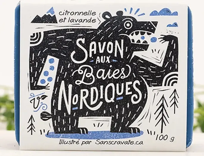 Savon aux baies nordiques (bleuet) 100 g - Les Mauvaises Herbes