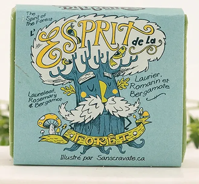 Savon L'Esprit de la forêt - Savon laurier, romarin et bergamote 100 g