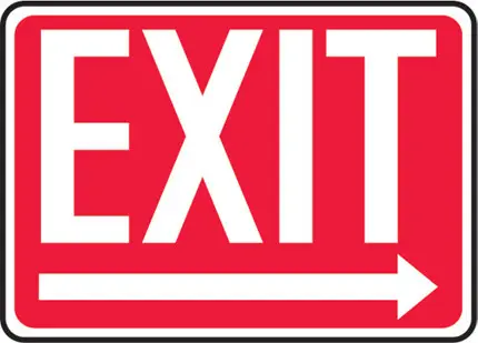Enseigne de sécurité Sortie/Exit