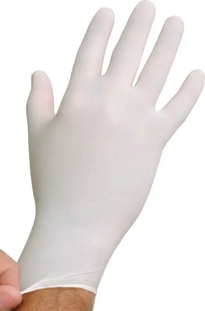 Gants en latex blancs 5 mils sans poudre