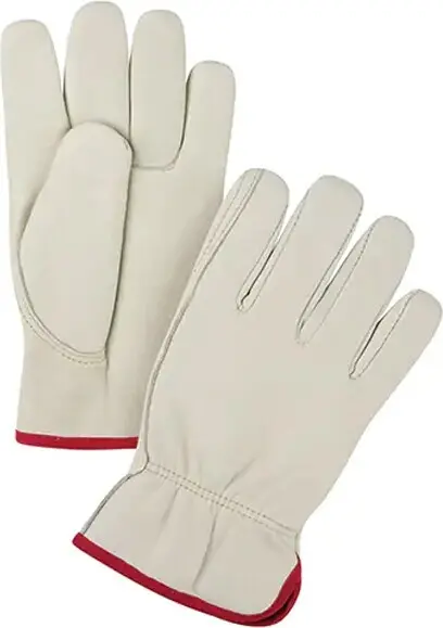 Gants de conducteur, Paume en Cuir fleur de vache, Molleton