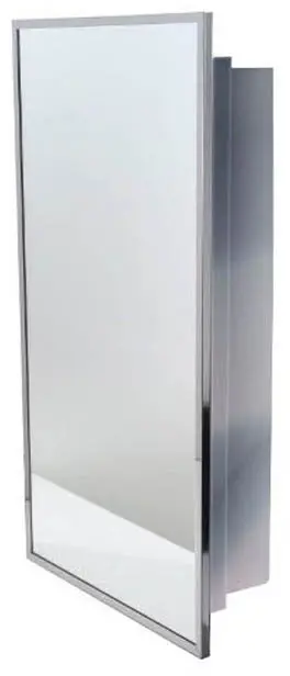 Armoire à pharmacie en acier inoxydable avec miroir