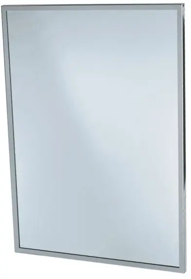 Miroir avec contour en acier inoxydable