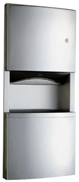 Distributeur de papier et poubelle encastrée de 28" B-4369 CONTURA