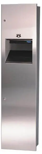 Unité murale avec distributeur automatique et poubelle de 47 L