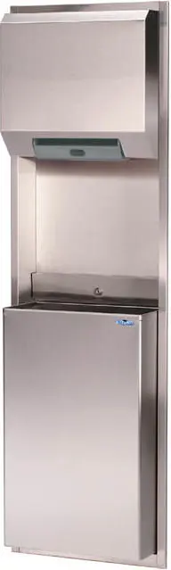 Unité murale avec distributeur automatique et poubelle de 50 L