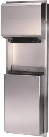 Combo distributeur et poubelle en acier inoxydable 422