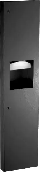 Distributeur de papiers et poubelle semi-encastrée de 55'' Bobrick B-38032 TRIMLINE