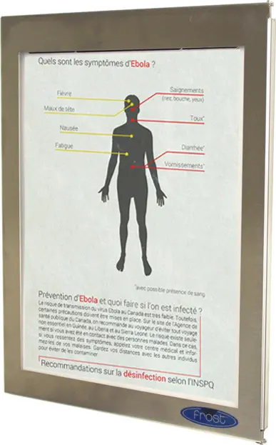 Cadre d'affichage d'événements ou publicité Frost