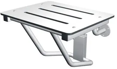 Siège de douche rétractable en acier inoxydable