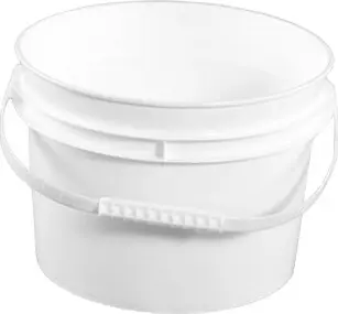 Chaudière en plastique 4L, 60 mil, blanc