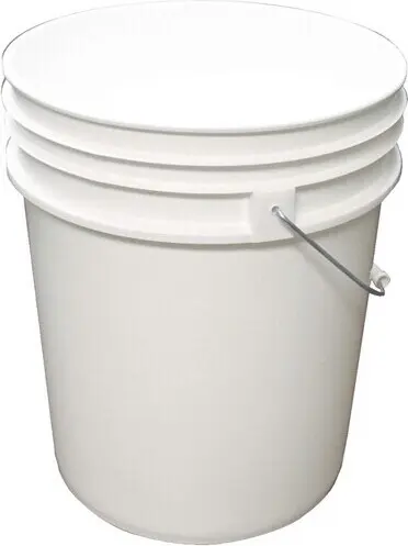 Contenant en plastique avec couvercle blanc, 20L