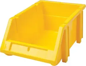 Bacs empilables et à suspendre jaunes
