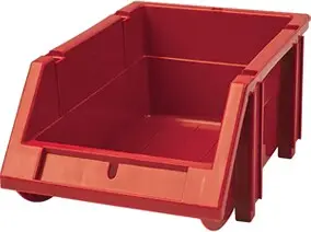 Bacs empilables et à suspendre rouges