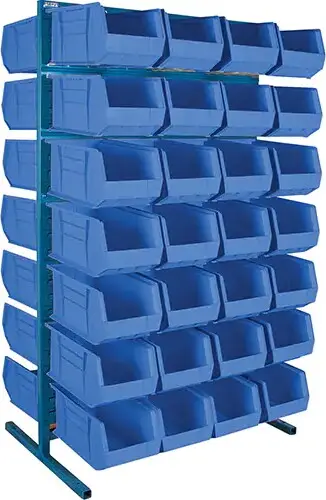 Supports fixes pour contenants à deux côtés, 56 bacs