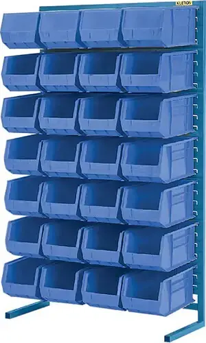 Supports fixes pour contenants à un côté, 28 bacs