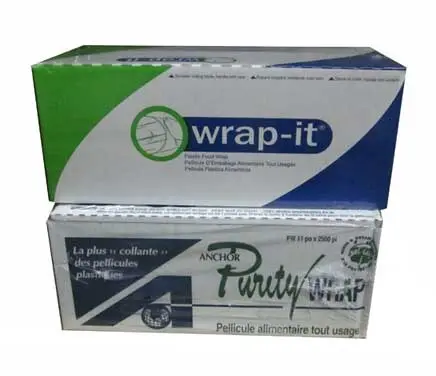 Boîte distributrice et pellicule plastique 12"X2000'