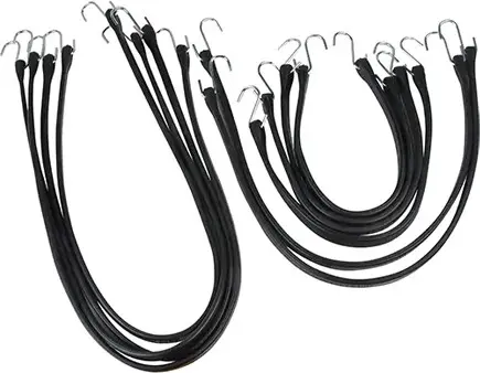 Ensembles d'attaches en caoutchouc noirs