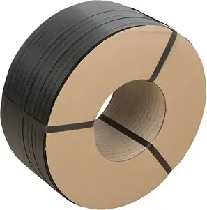 Feuillard, Polypropylène, 8" diamètre du noyau, Calibre Manuel, Noir