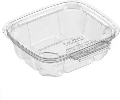 Contenant clair refermable en plastique recyclable Sécurité