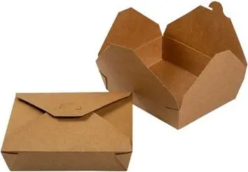 Boîte kraft refermable pour emporter