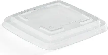 Couvercle en plastique recyclable pour contenant carré de 28 oz 7'' x 7''
