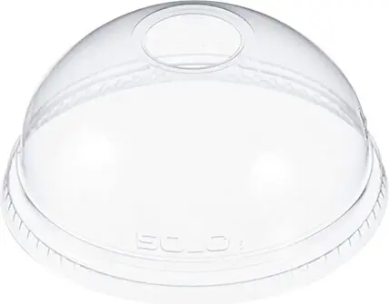 Couvercle en dôme de plastique recyclable pour verres de 12 -24 oz