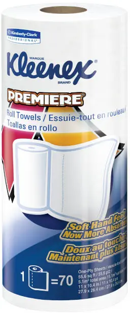 13964 KLEENEX Essuie-tout en rouleau blanc, 24 x 70 feuilles