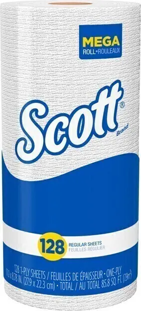 41482 SCOTT Essuie-tout en rouleau blanc, 20 x 126 feuilles