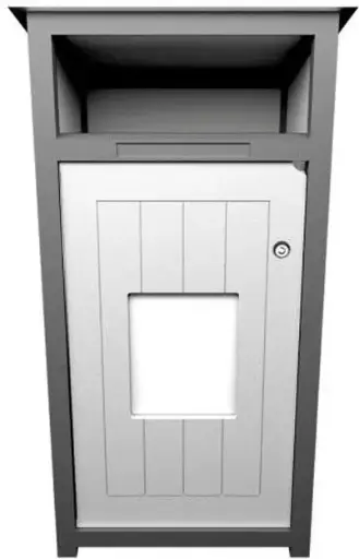 AURA Poubelle extérieure verrouillable 32 gal