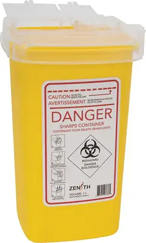 [TQSGW112000] Contenant pour objets pointus et déchets biomédicaux 1L