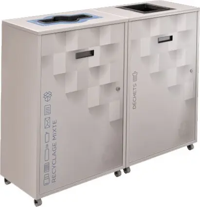 LOUNGE Station de recyclage double latéral 87L