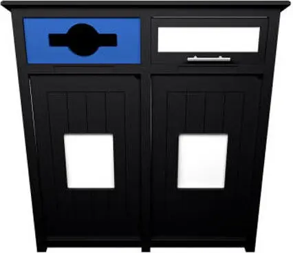 [BU109198000] AURA Ilot de recyclage mixte double avec panneau 64 gal