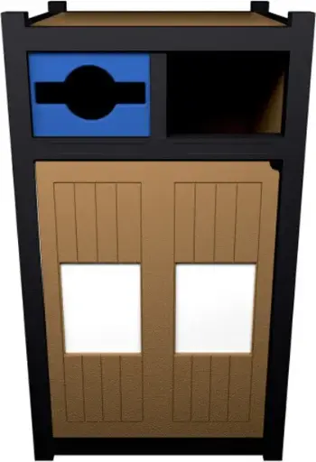 [BU105296000] VISION Station double pour le recyclage mixte 46 gal