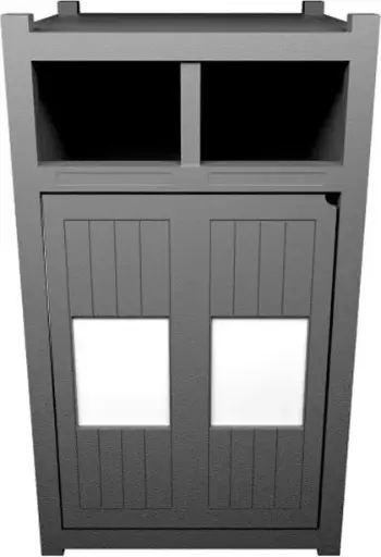 [BU105297000] VISION Station double pour le recyclage mixte grise 46 gal