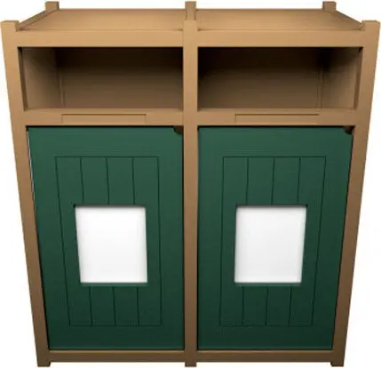 VISION Station double pour le recyclage 64 gal