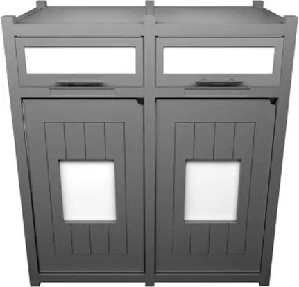 [BU175023000] VISION Station double pour le recyclage mixte 64 gal