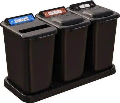 MOBILIA Îlot de récupération du recyclage à 3 voies 26L