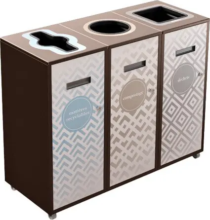 LOUNGE Station de recyclage 3 voies 87L
