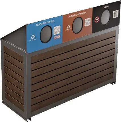 CHARLEVOIX Station de recyclage 3 voies 110L