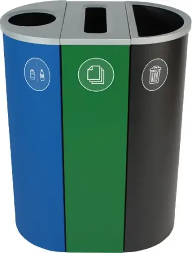 SPECTRUM Station pour les déchets, bouteilles et papiers 26 gal