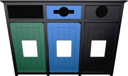 [BU196019000] AURA Station de recyclage 3 sections 96 gal