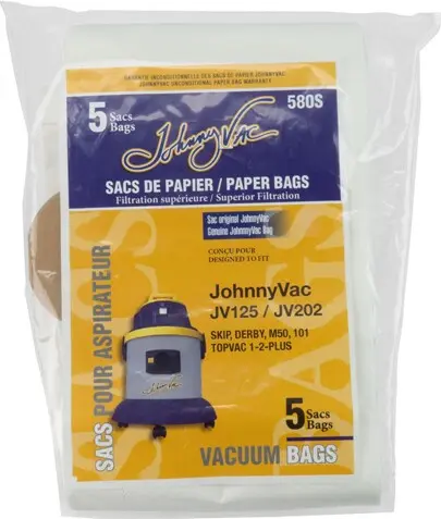 [JV058055000] 580S Sacs en papier pour aspirateur JV125 et JV202