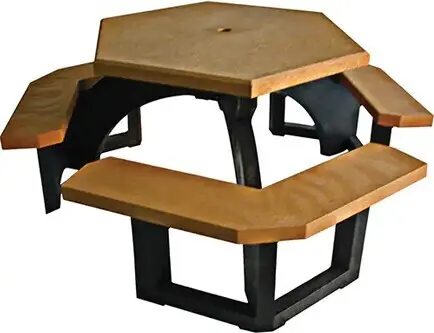 Tables de pique-nique hexagonales