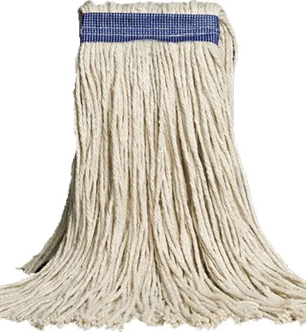 Vadrouille en coton, bande étroite, coupée, blanche