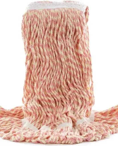 Vadrouille antimicrobiennes synthétique, bande étroite, bouclée, orange